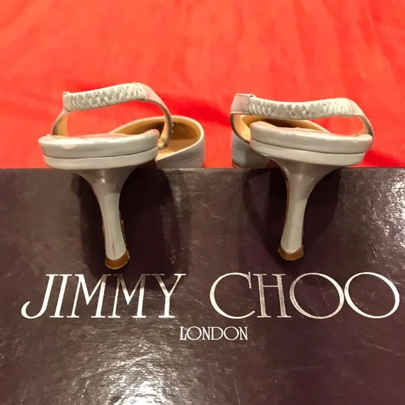 JIMMY CHOO Slingback Shoes, original box, dust bags, heel tips, protective soles - Picture 9 of 10